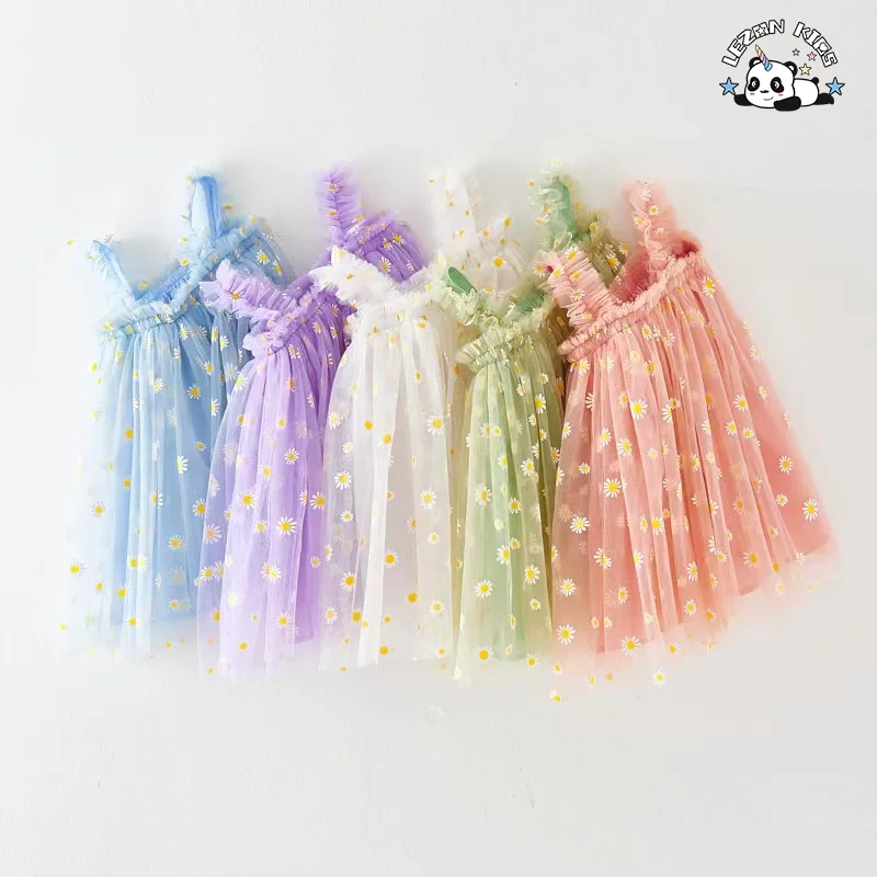 LEZONKIDS - Vestido de festa curto e sem manga para meninas, disponível em cores variadas, com grande desconto